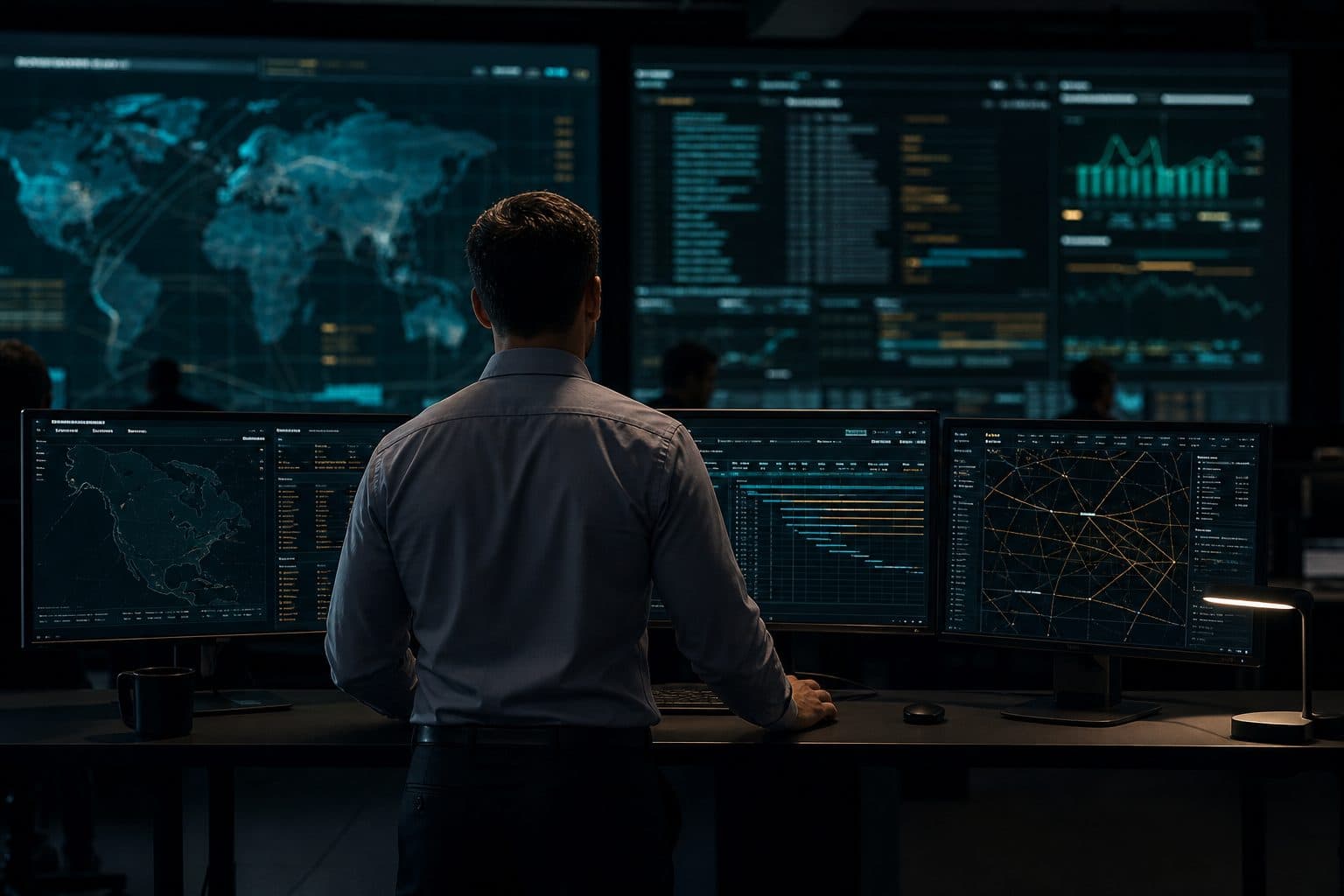 Multi-monitor analytic operations floor